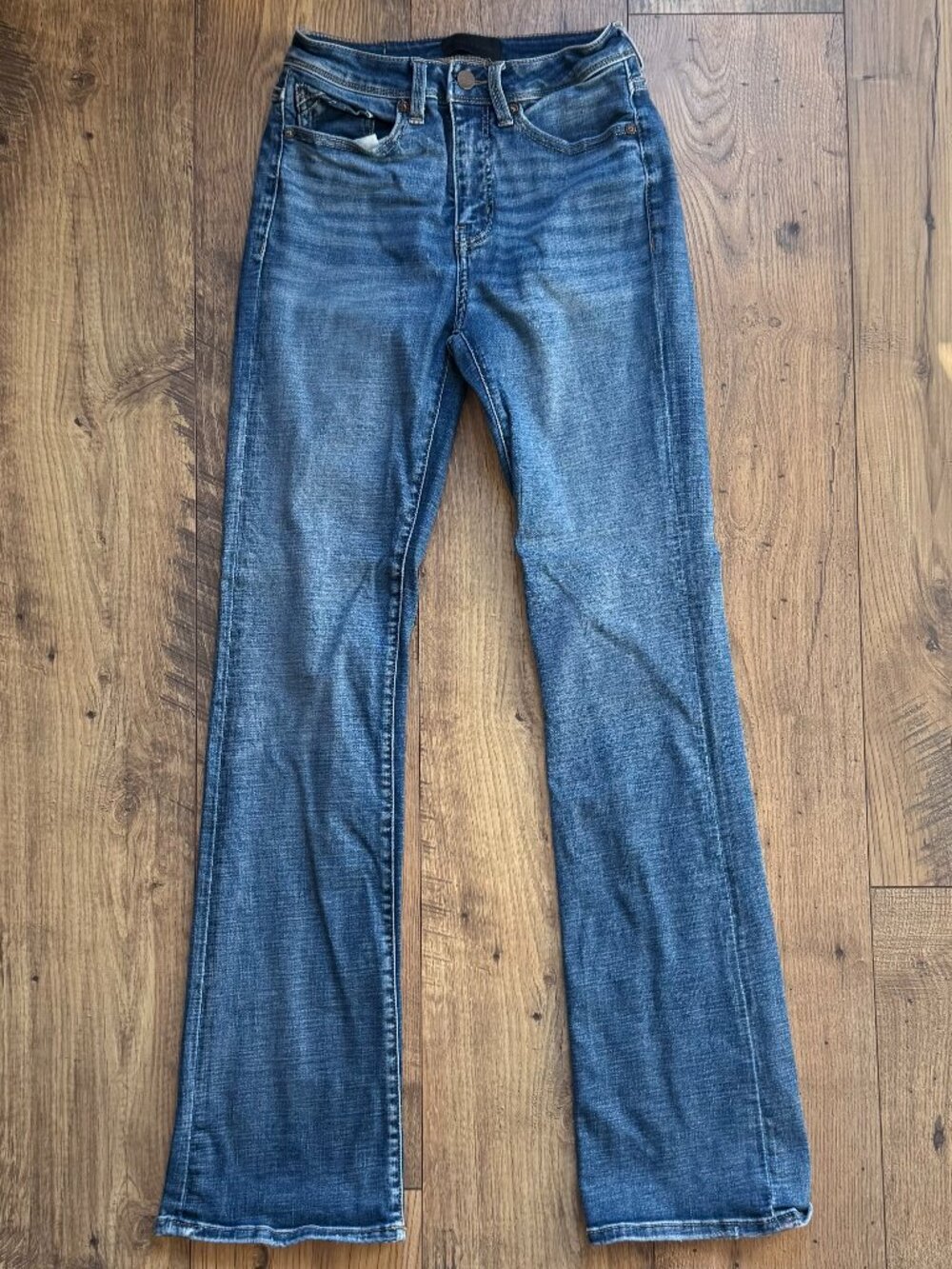 Buckle Black Tailored Boot Cut Denim Jeans